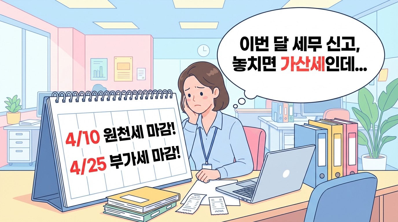 "이번 달 세무 신고, 놓치면 가산세인데"