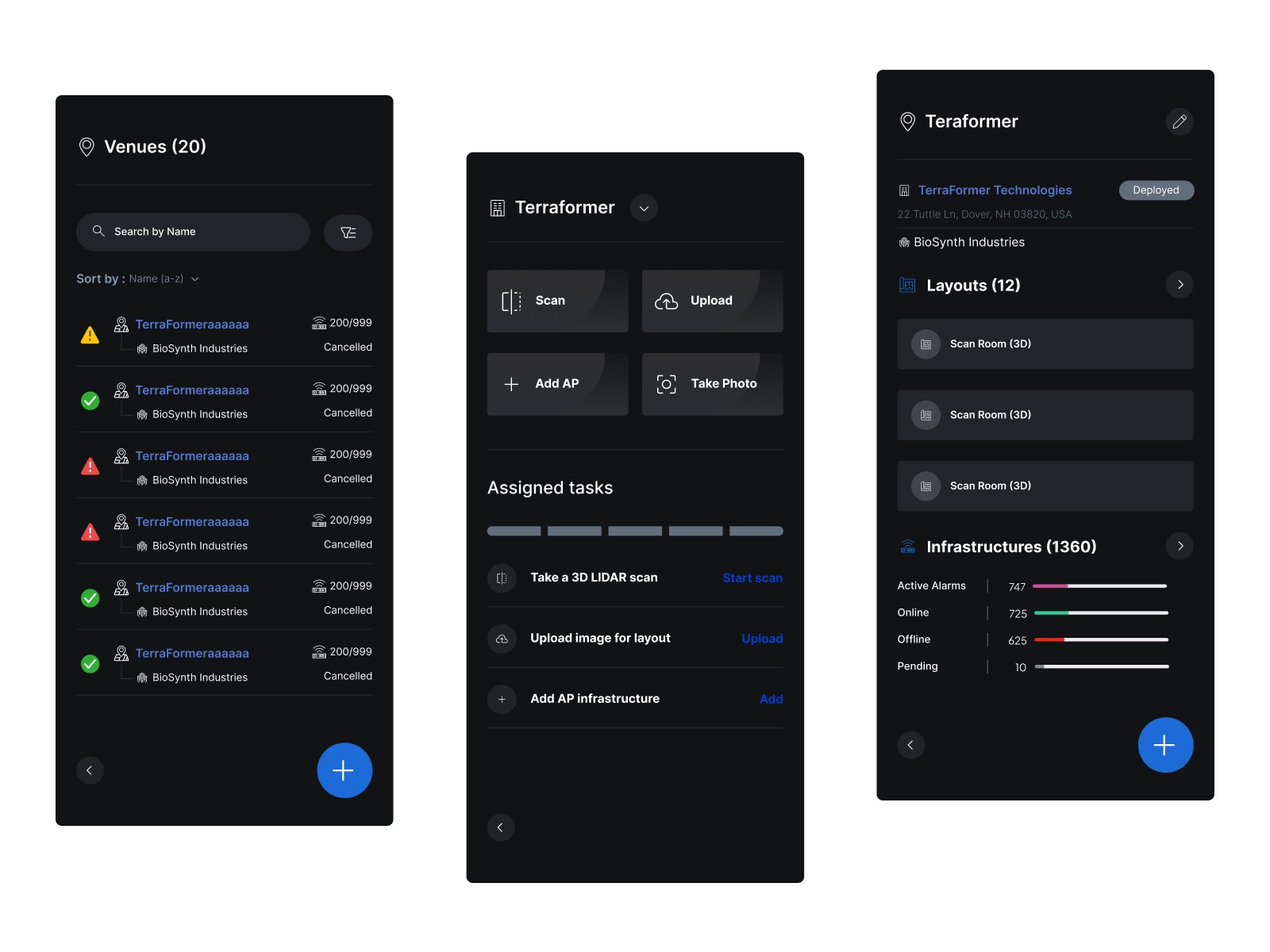 An image of Freelio's project ui