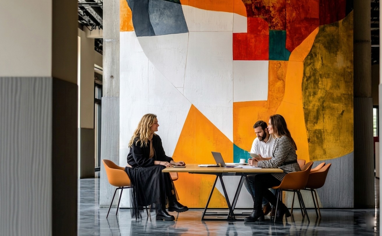 Office Collaboration Scene