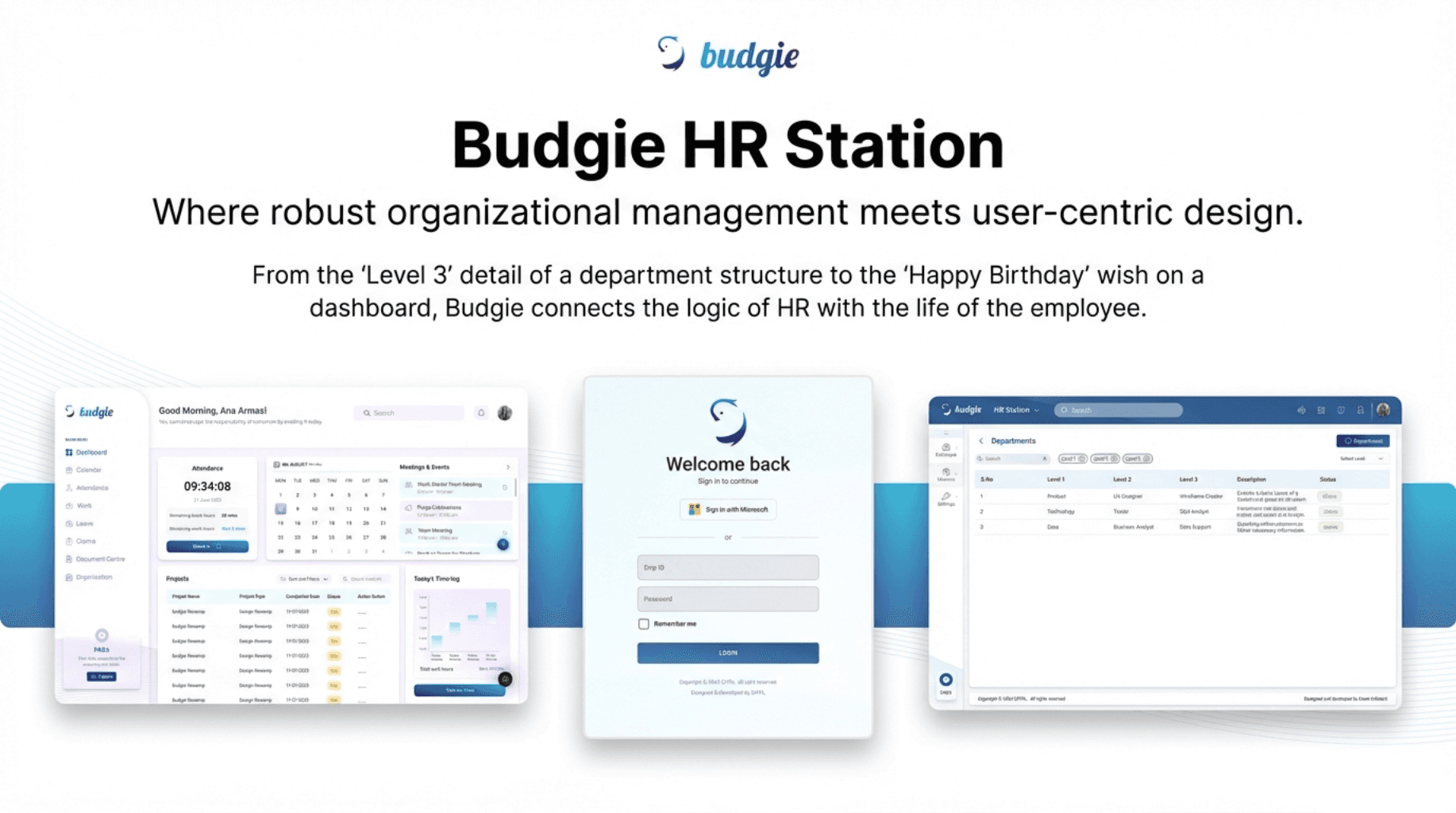Newsletter signup card for a real estate agency beside a photo of a modern bathroom with wood cabinetry, double sinks, and a large window.