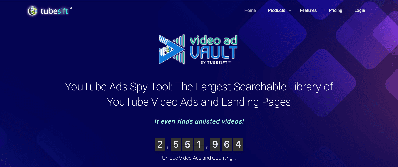 Video Ad Vault Tubesift Website