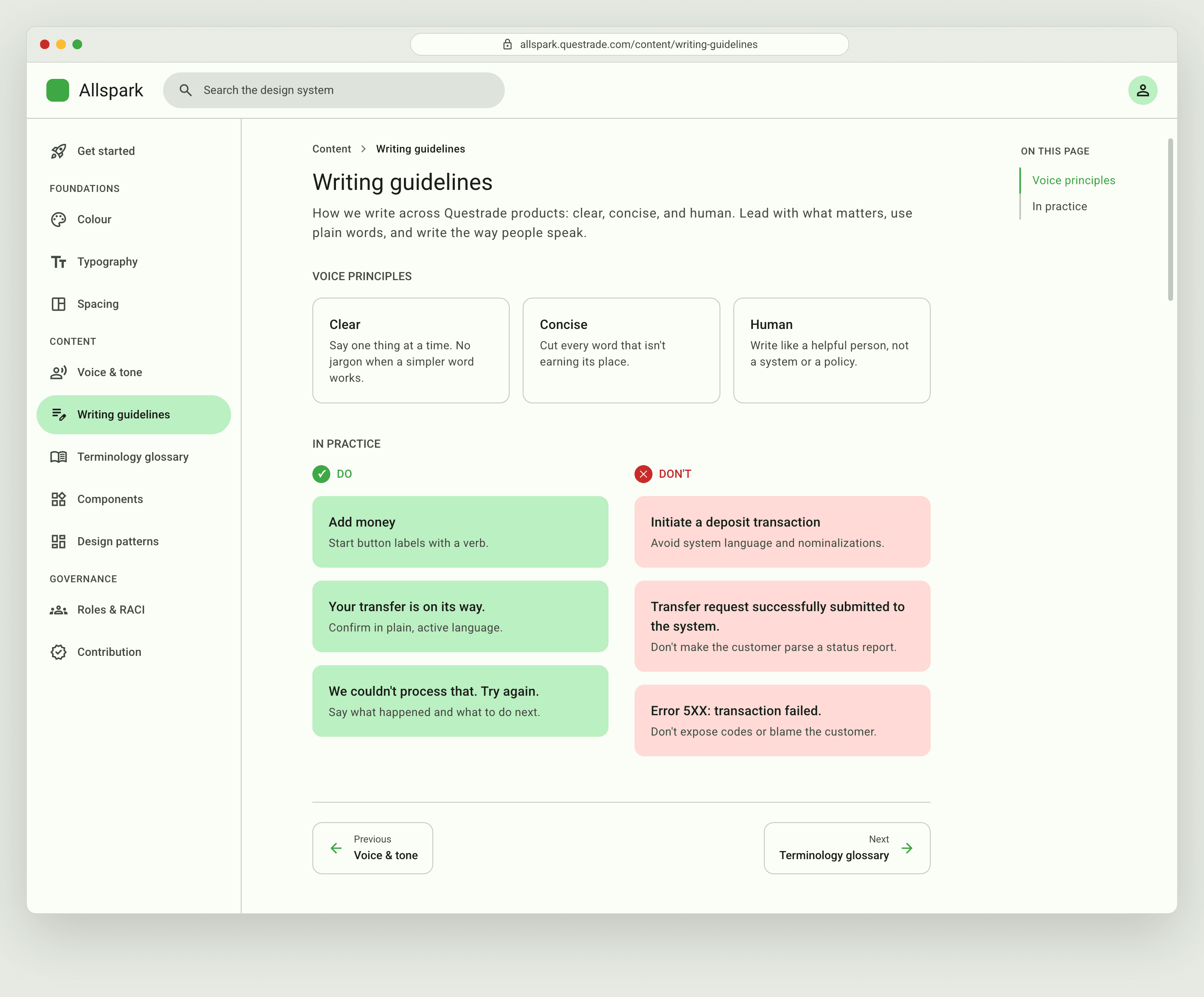 Writing guidelines