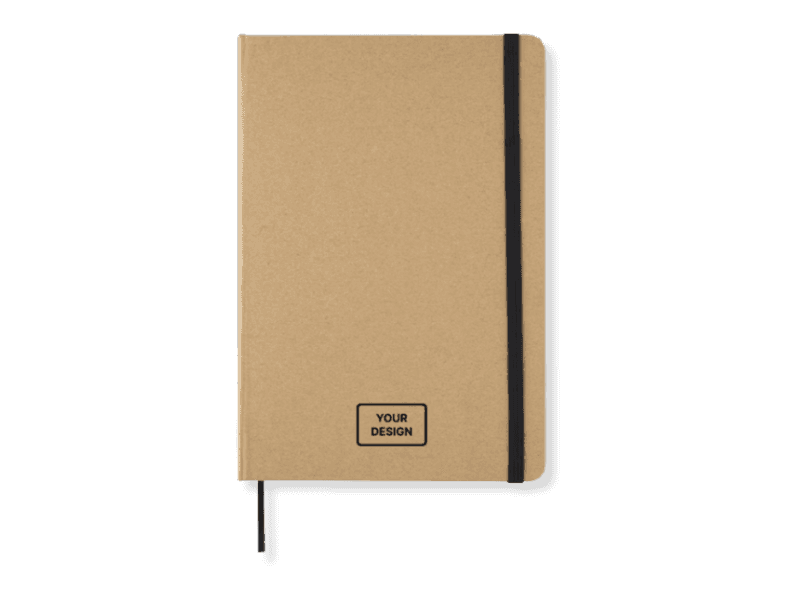 Eco-friendly kraft notebook for sustainable corporate gifting and branding