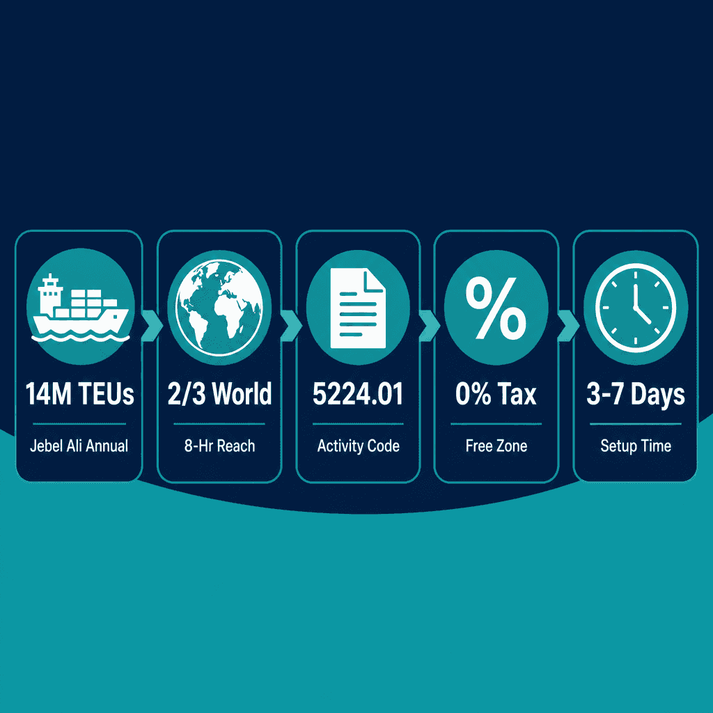 Infographic: Port & Terminal Cargo Handling Business License in Dubai