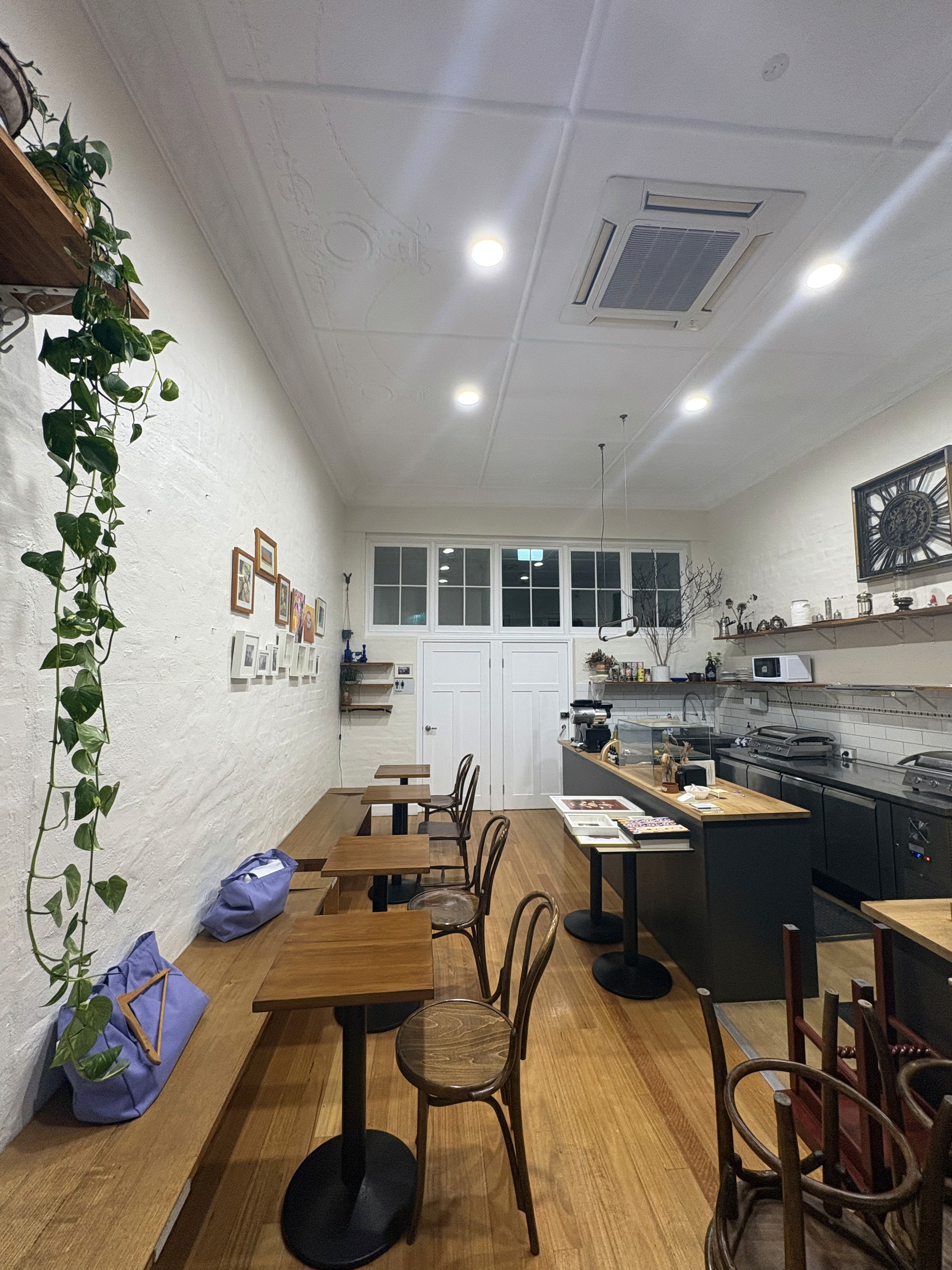 kitchen with door opened