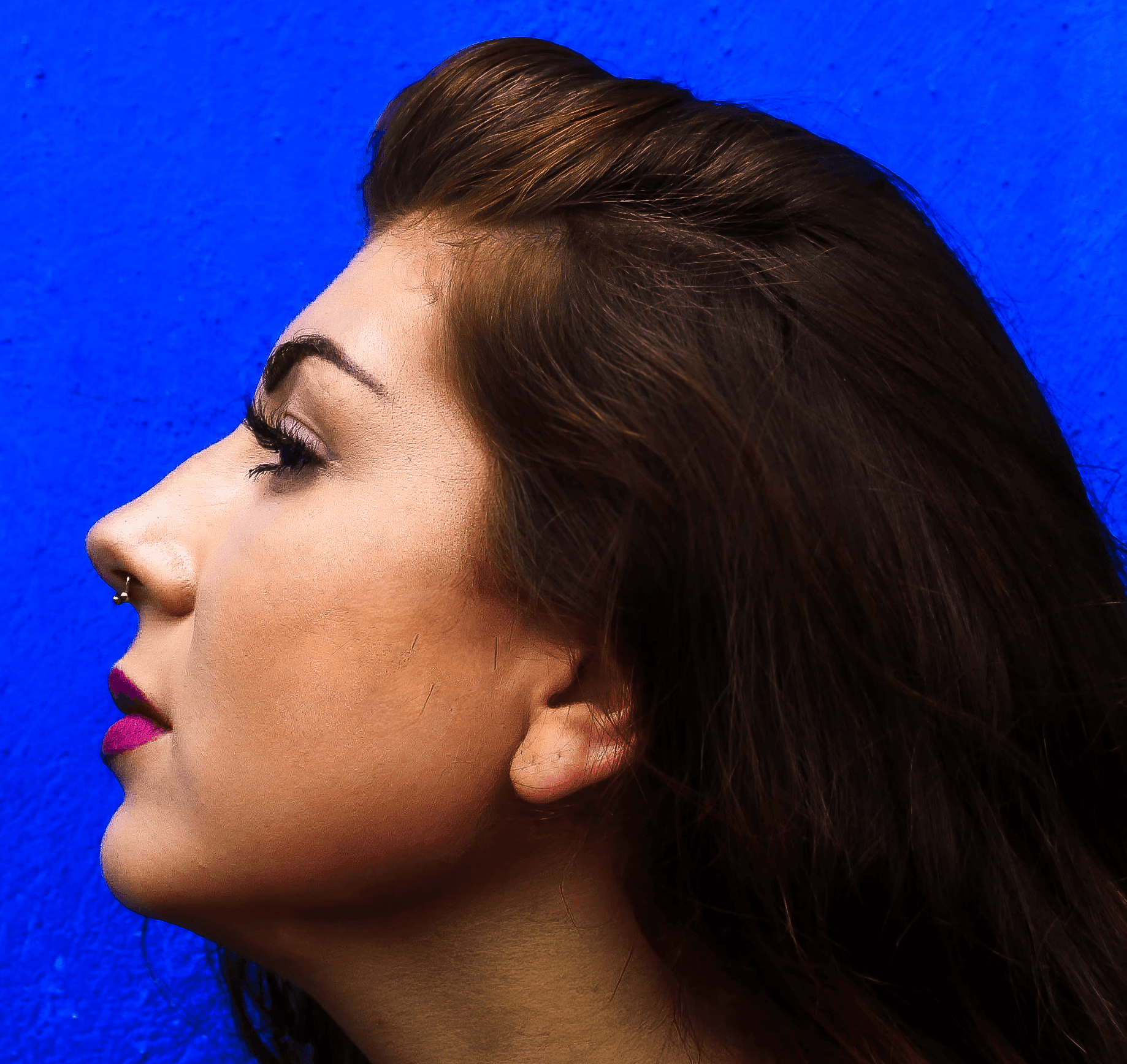 beautiful profile of female model