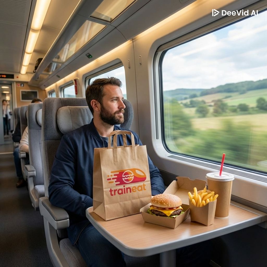 a train on the railway tracks