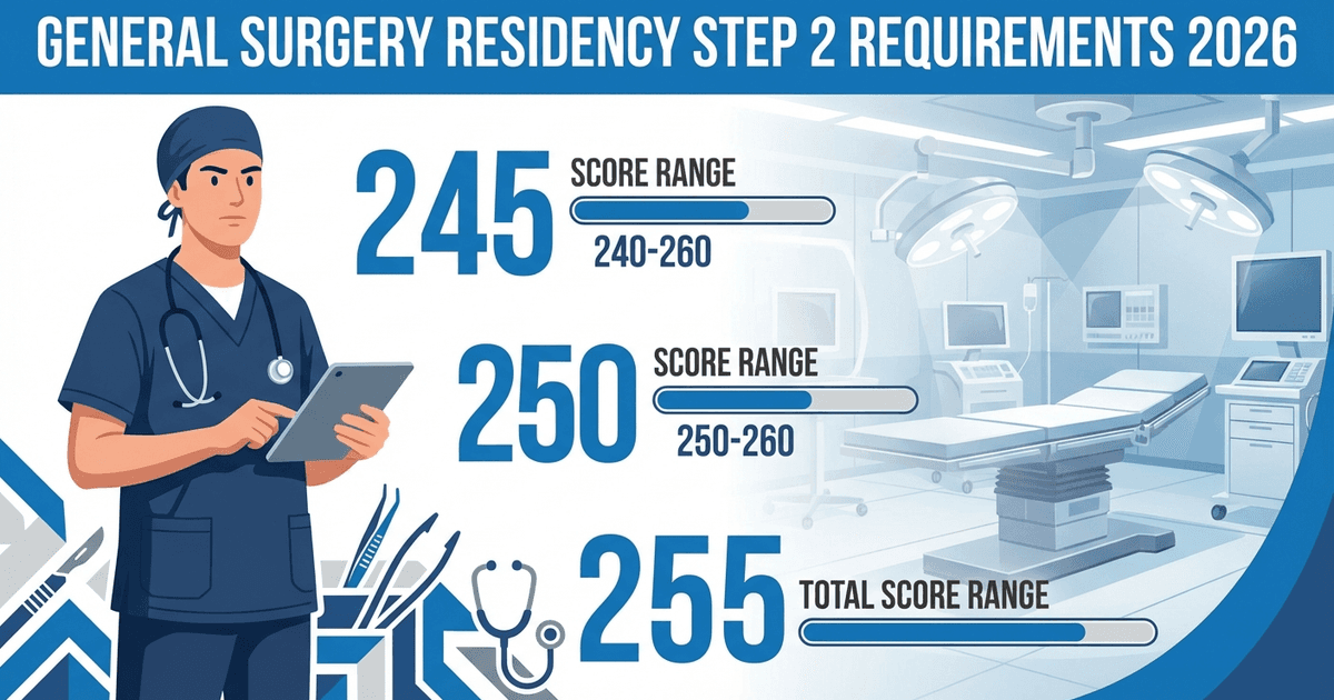 Cover: What Step 2 Score Do You Need for General Surgery Residency in 2026?