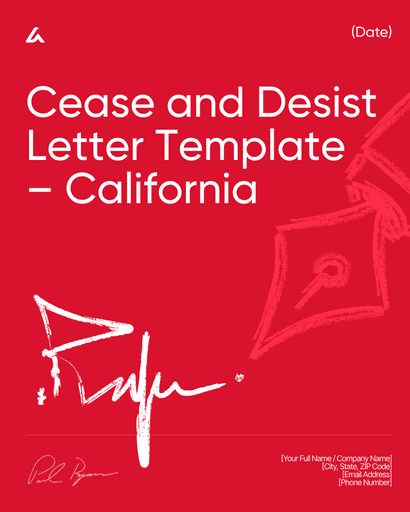Cease and Desist Letter Template – California