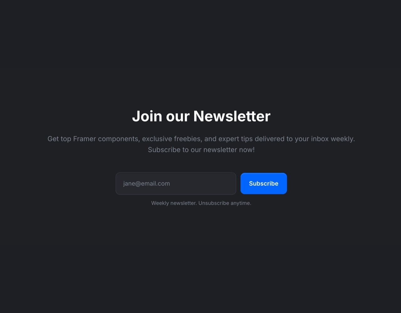 Framer Dark CTA Section - Frameblox UI