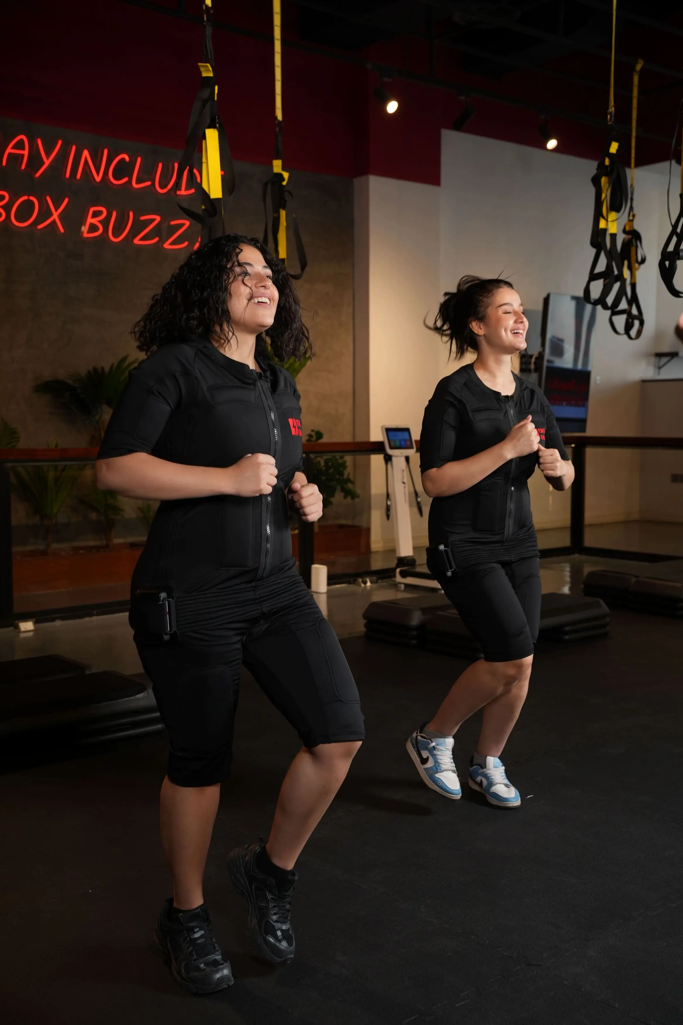 man standing on scale