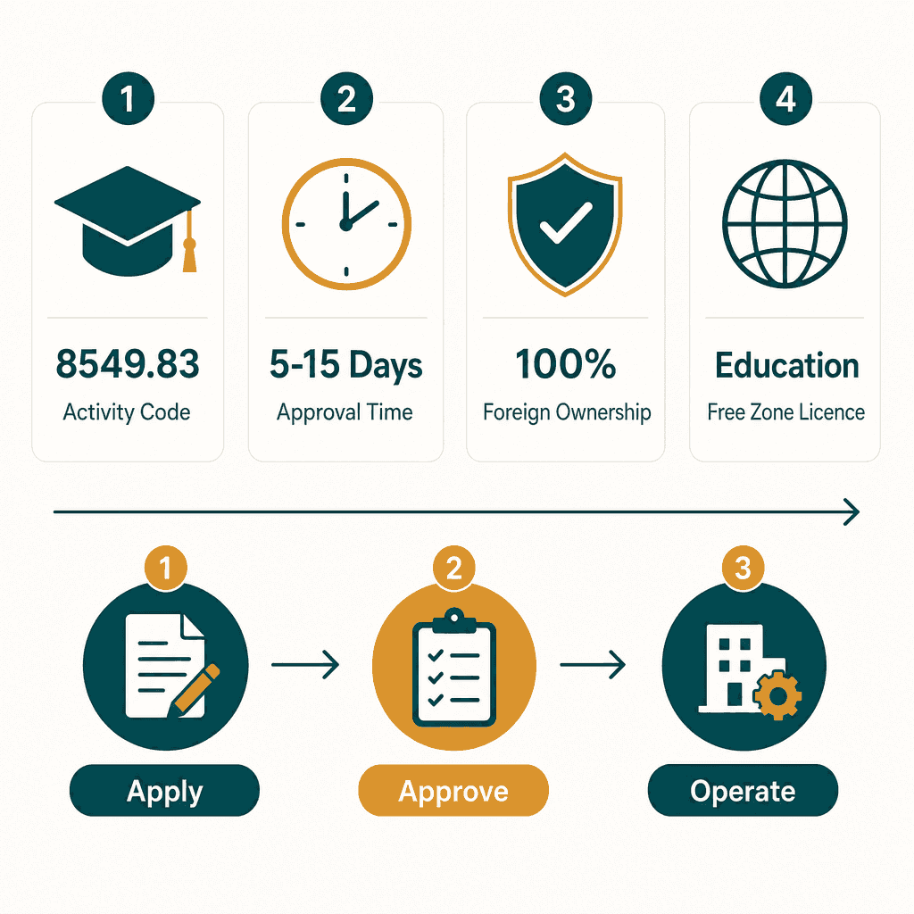 Infographic: Apply for a Child Skills Development Training Business License in Dubai