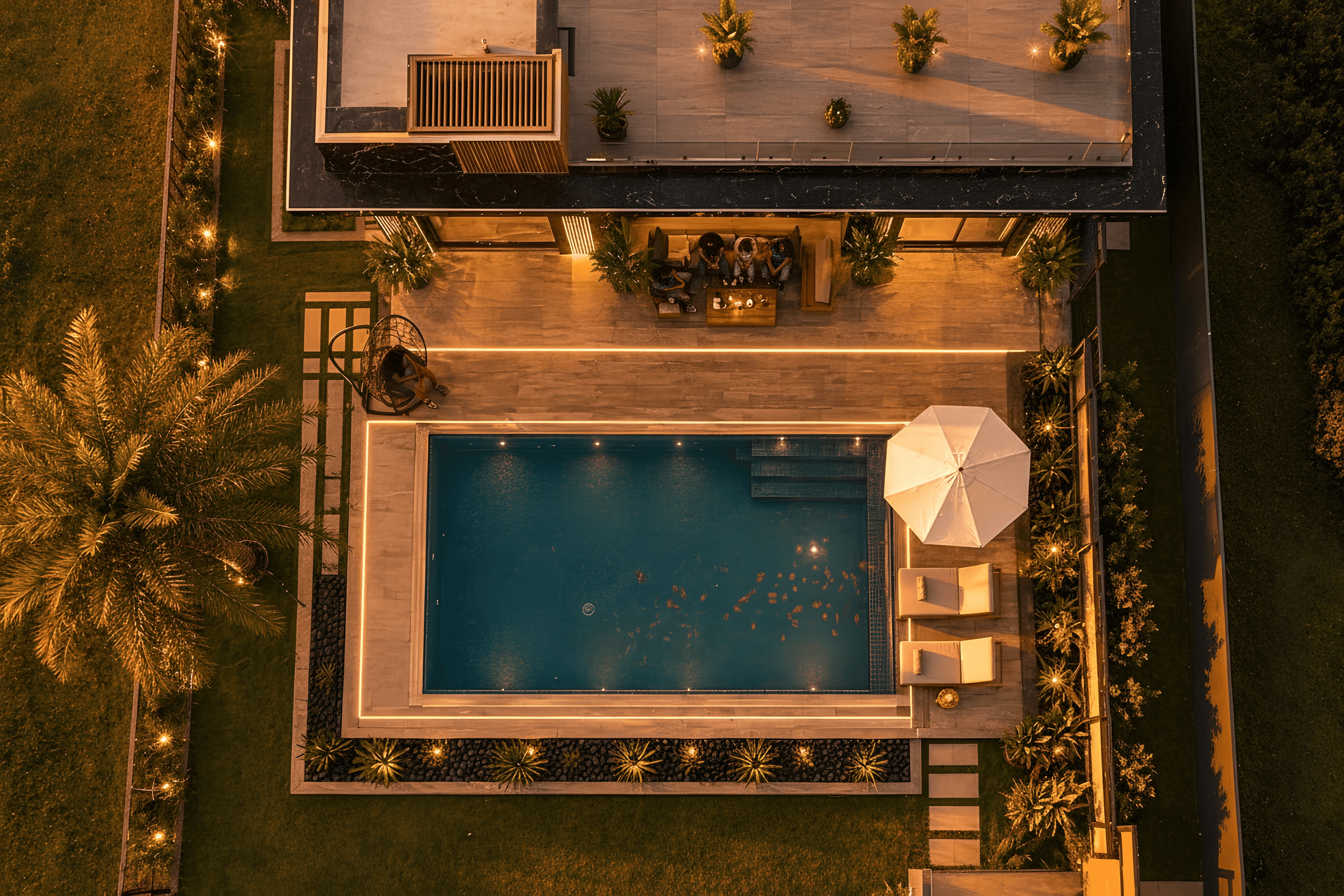 Image showcasing pool view of shanti farms by rankawat group at ajmer road