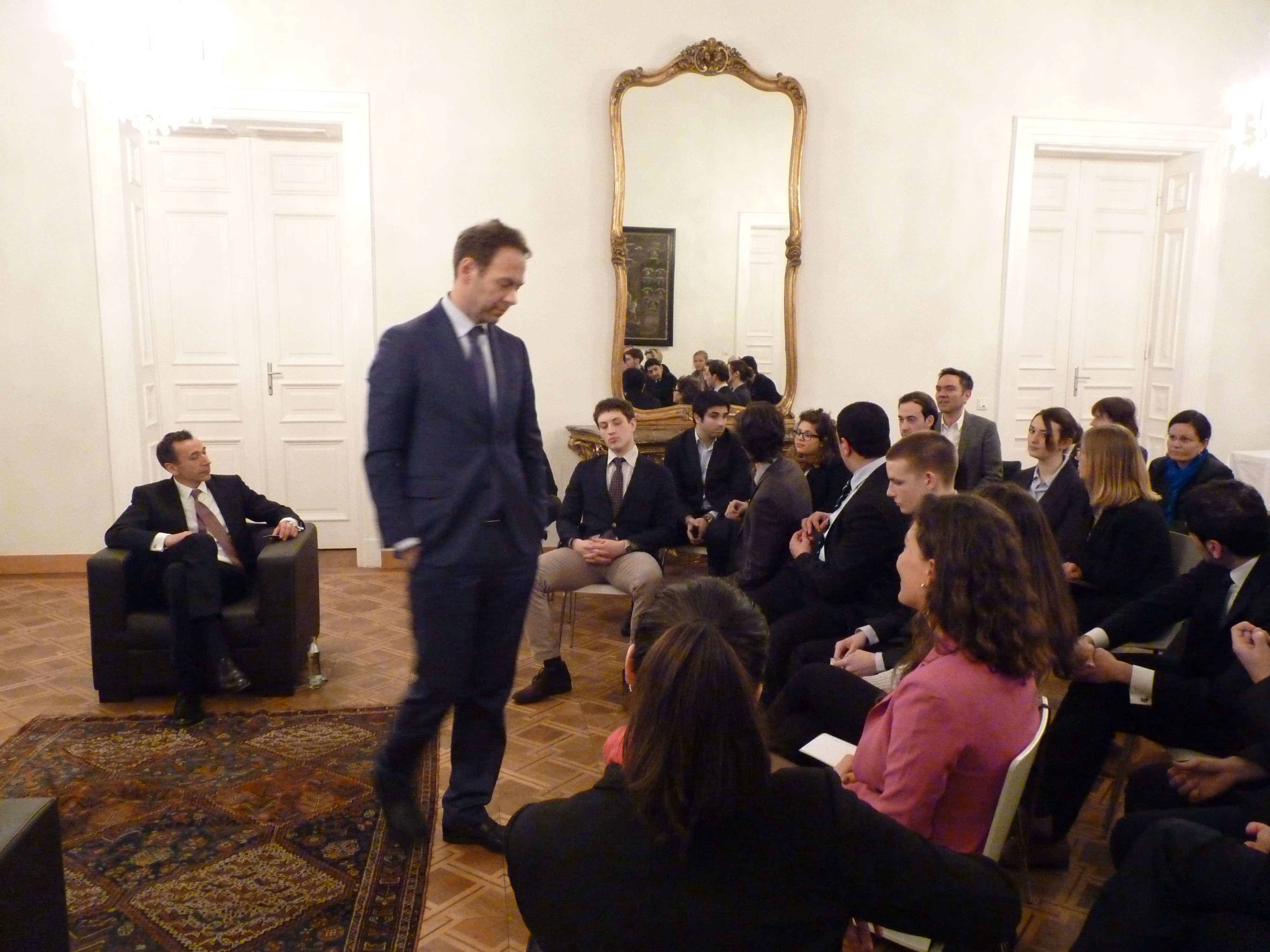 LBS Placement Center, Meeting Dr. Brandstetter, CEO of UNIQA talks to LBS students
