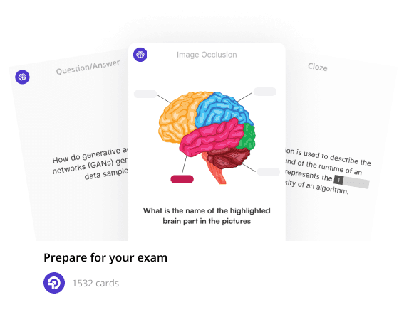 Three flashcard examples