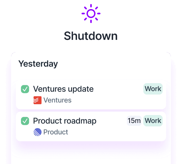 Daily and weekly shutdown