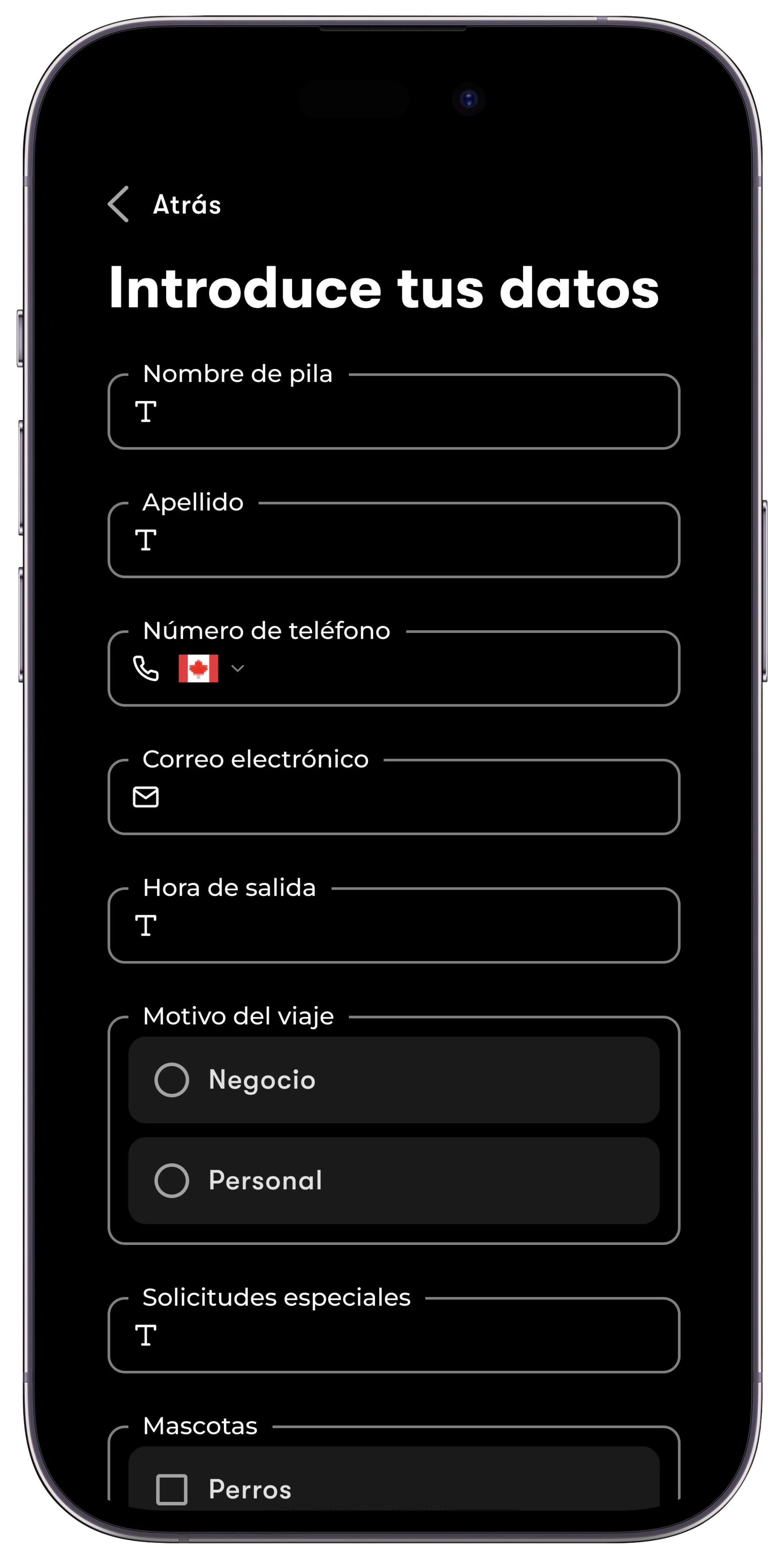 Formulario de verificación