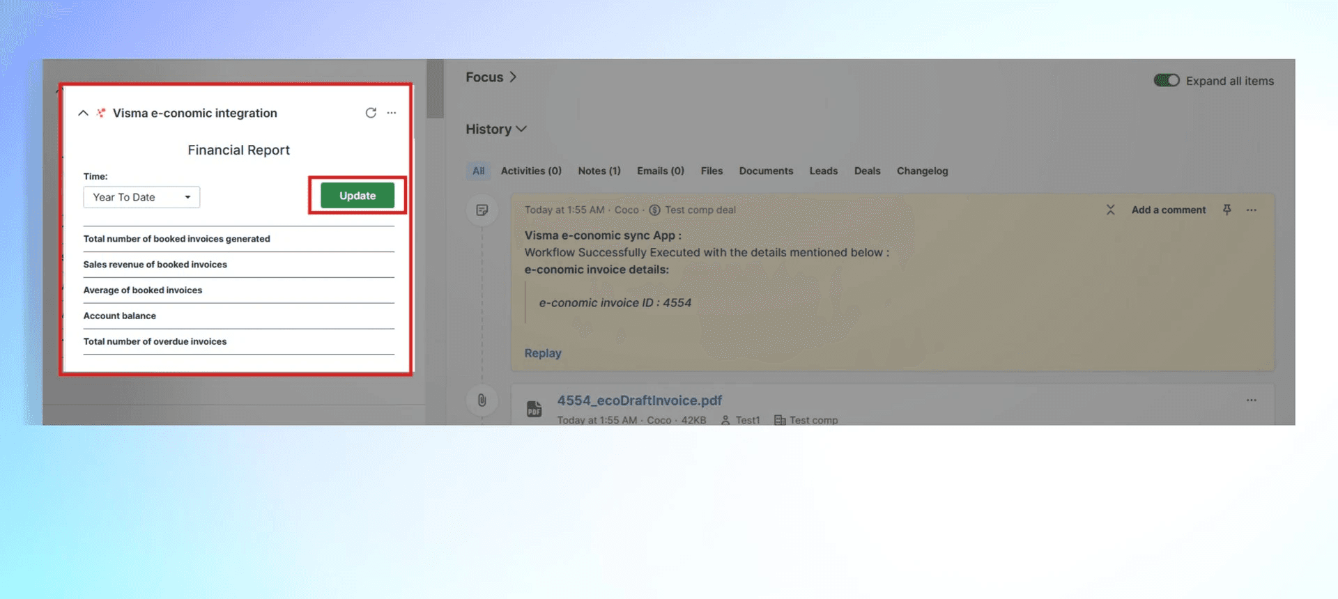 Visma e-conomic integration on Pipedrive