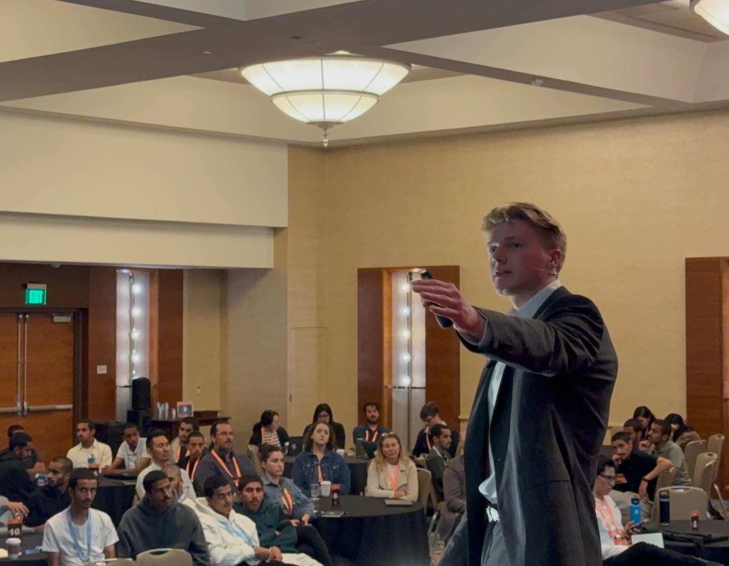 Danny Leibrandt speaking on stage