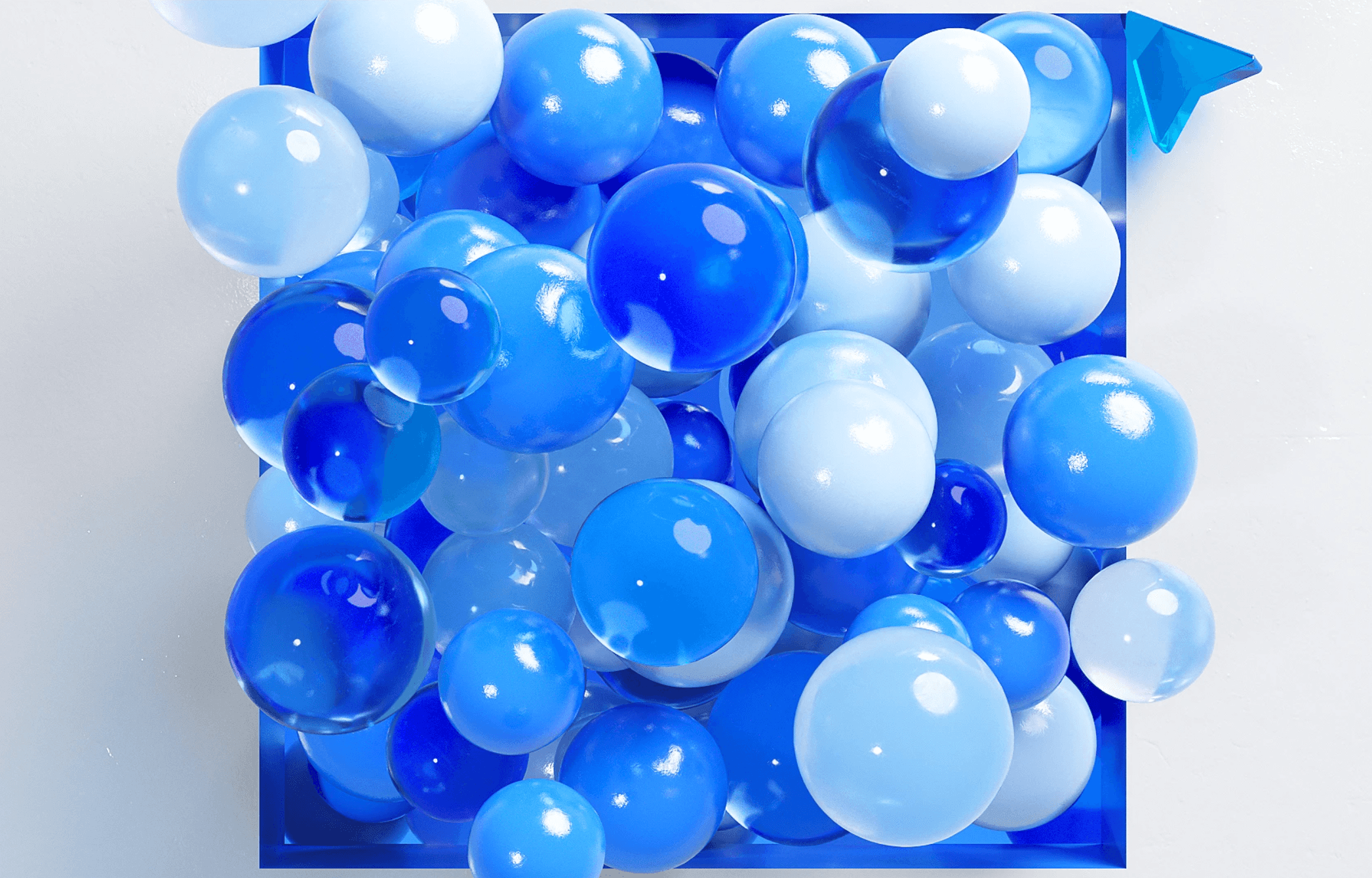 3D face with blue filter