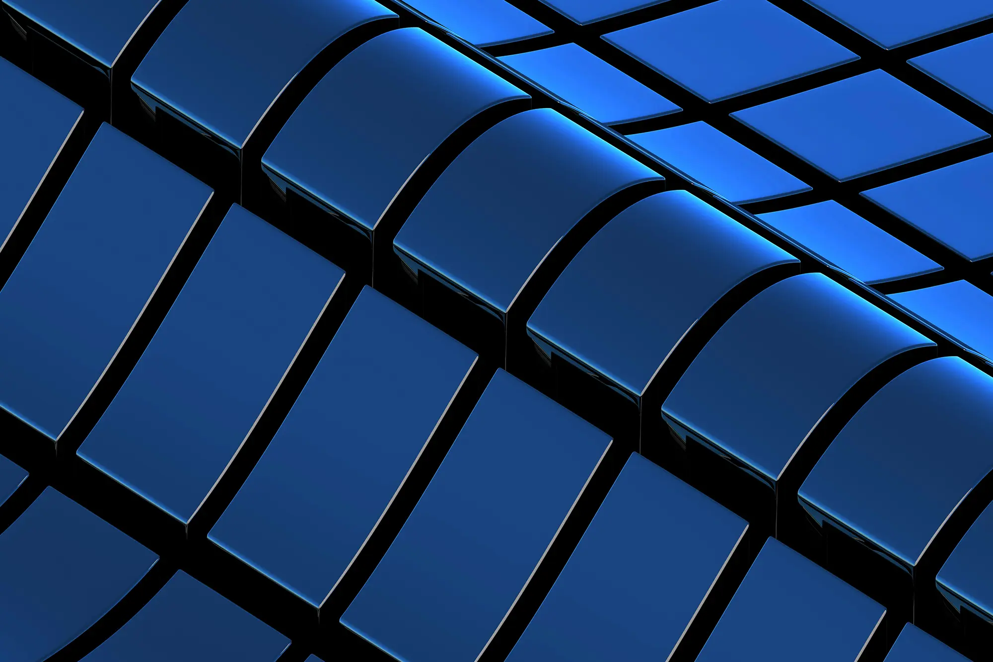 A close up of a blue metal surface