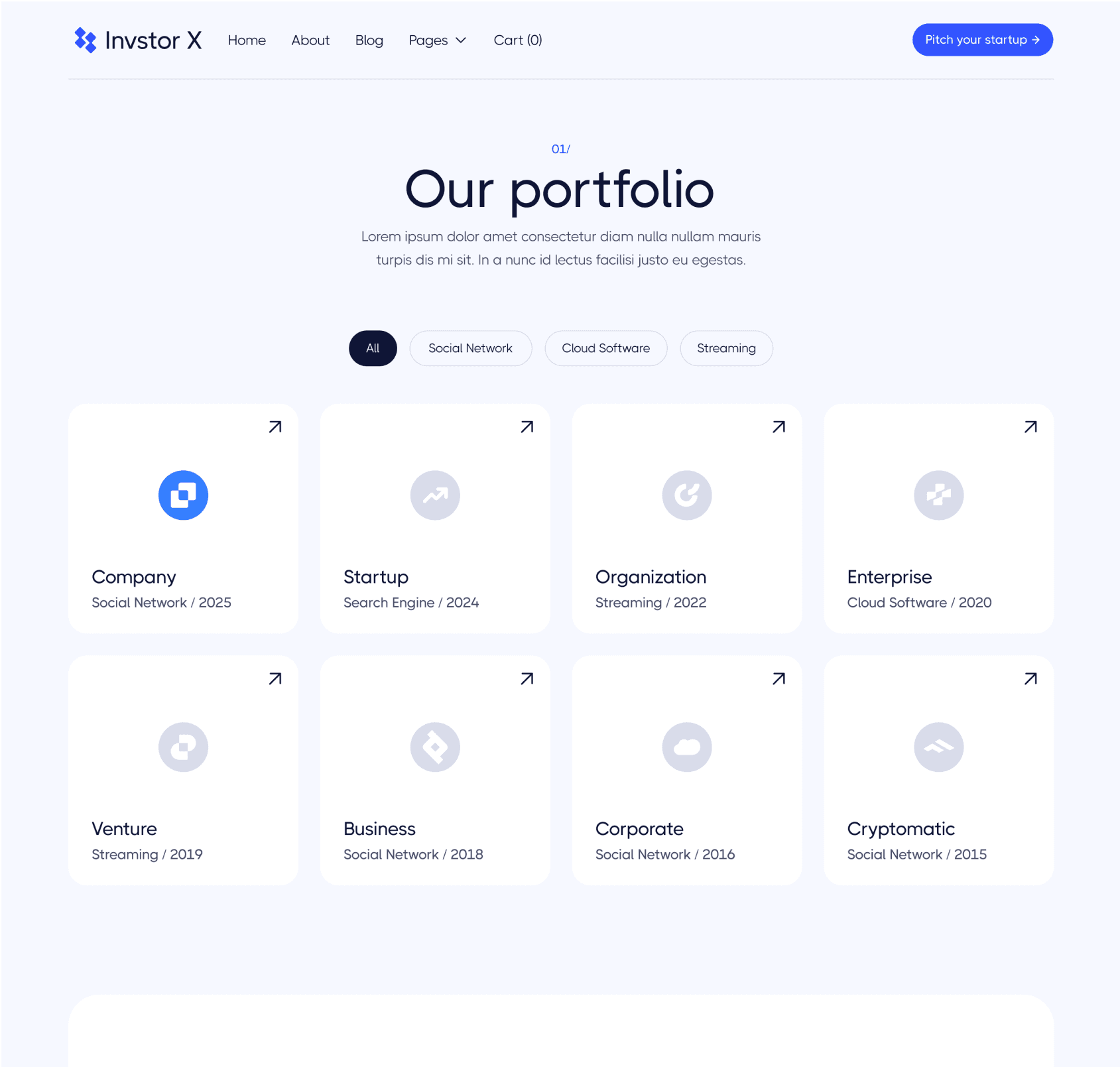 Invstor X - Portfolio V3 Page - Investment Firm Framer Template