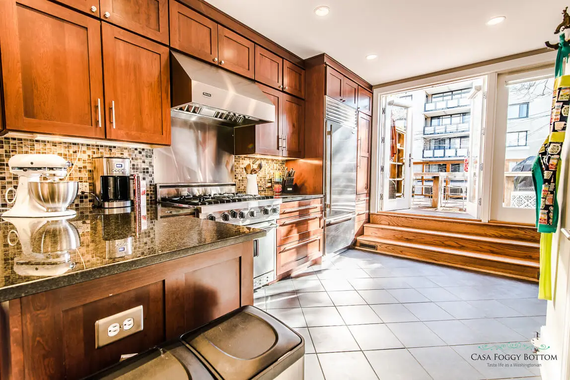Kitchen in our rental in Washington DC