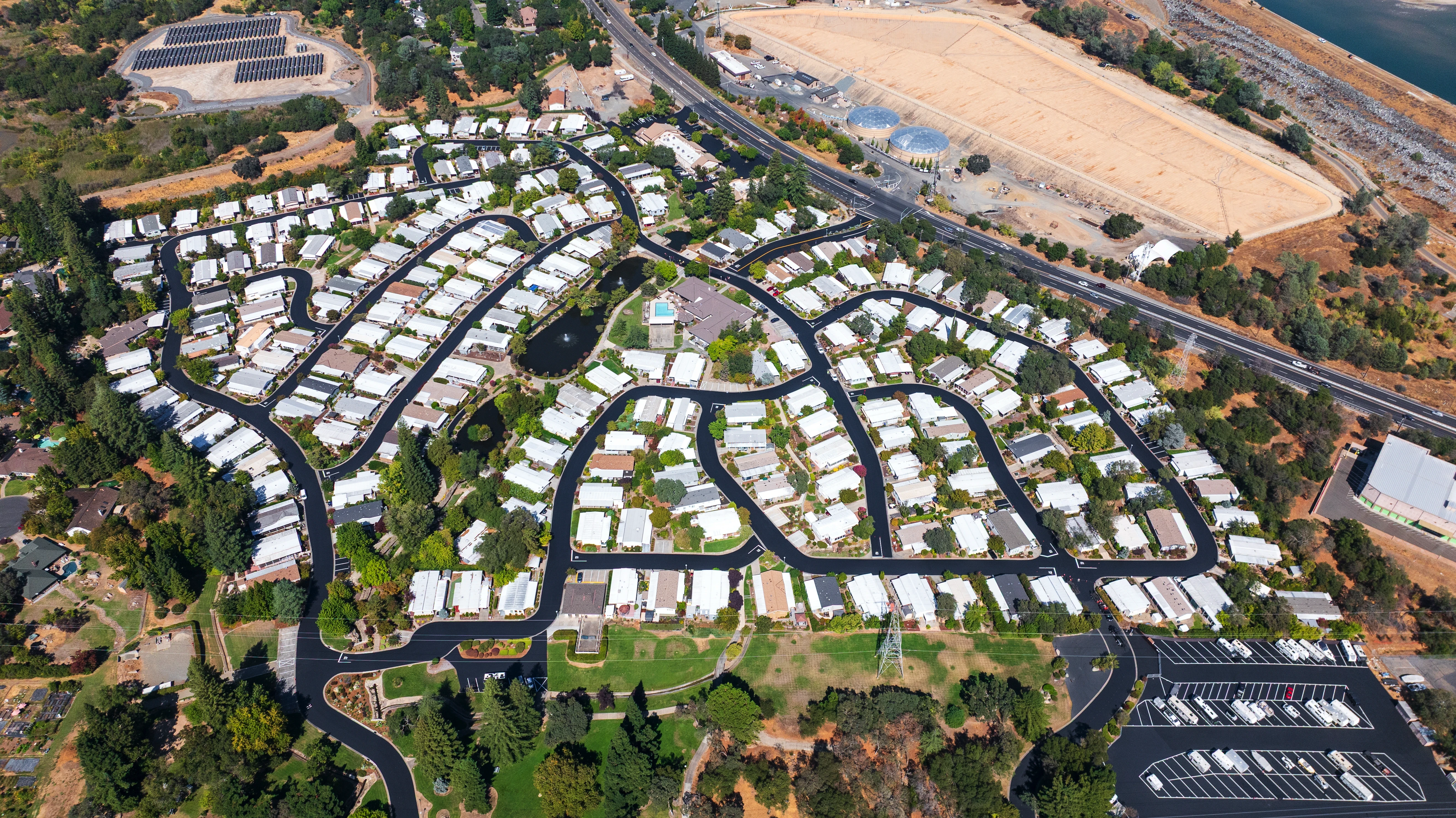 Aerial photo of HOA community streets project