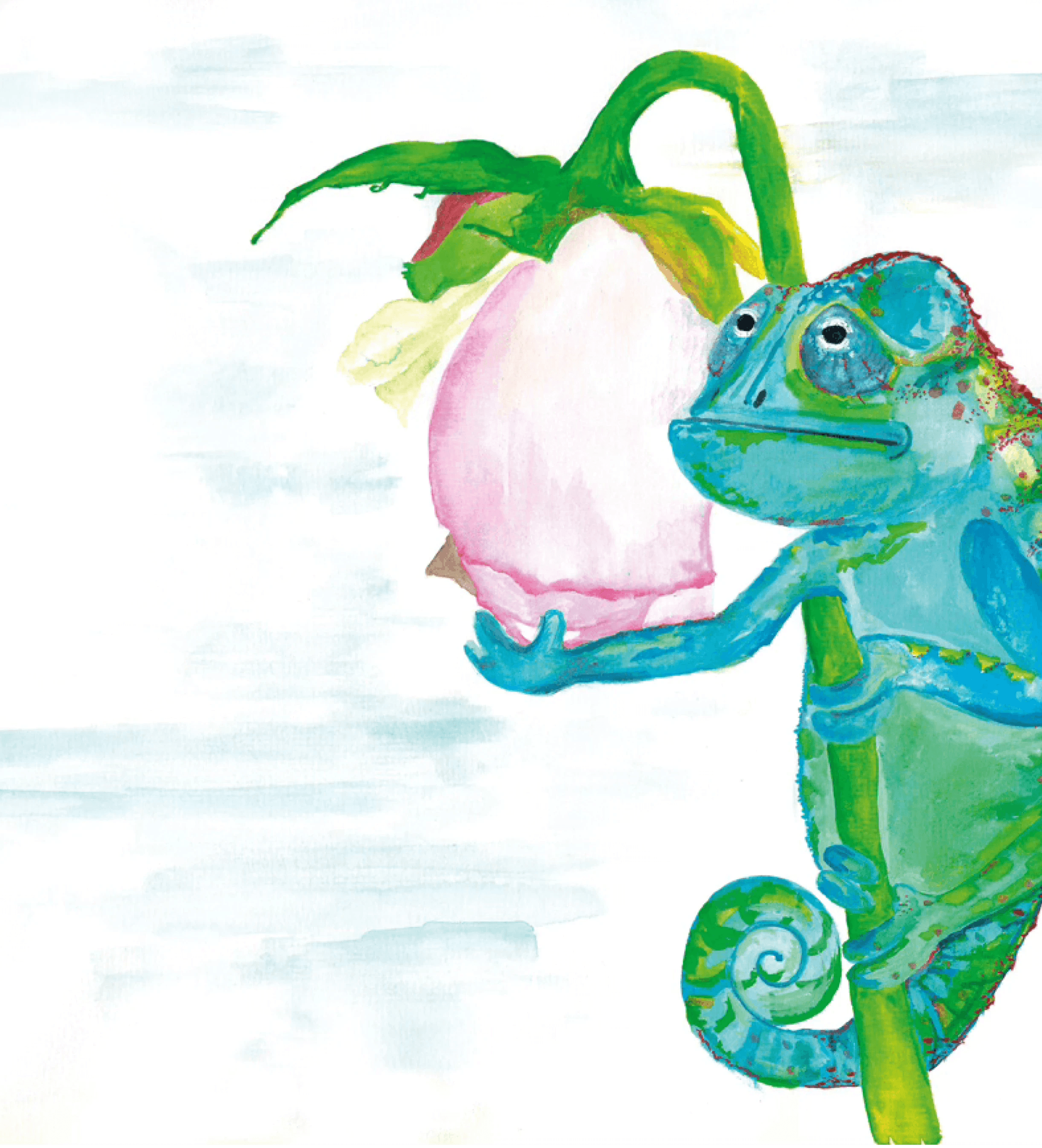 Pepin klammert sich an Rose fest