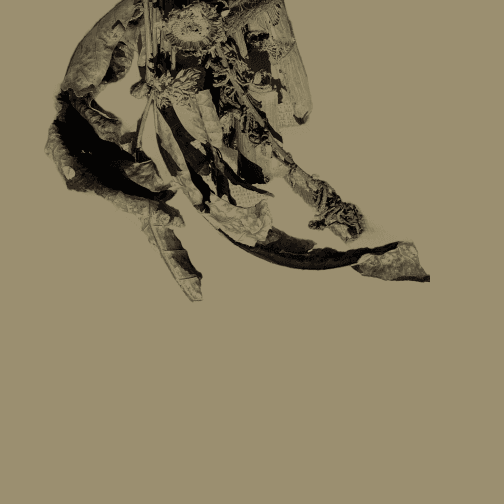 Fresh dried floral composition in light green, inspired by natural balance