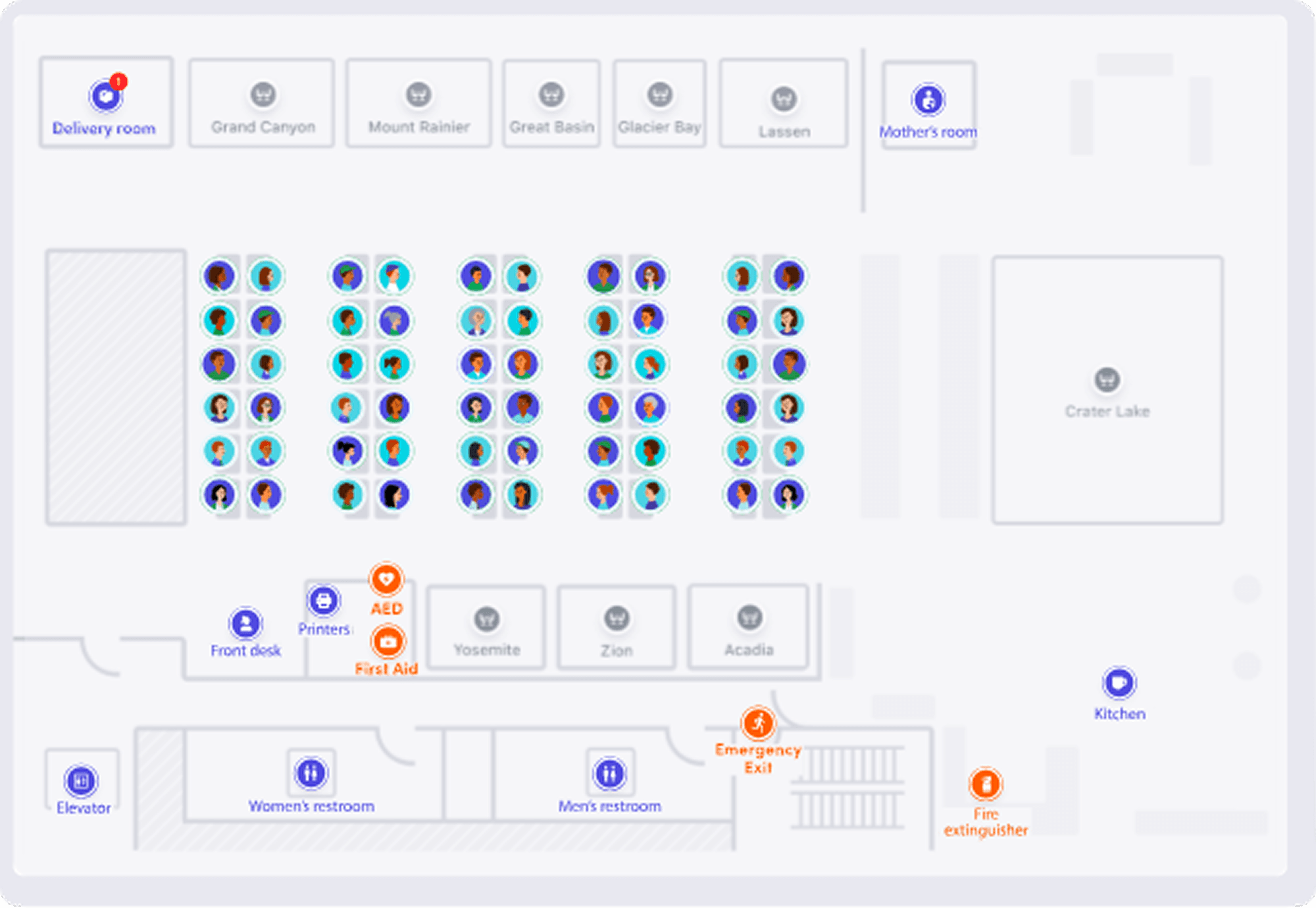 Envoy desk booking interface