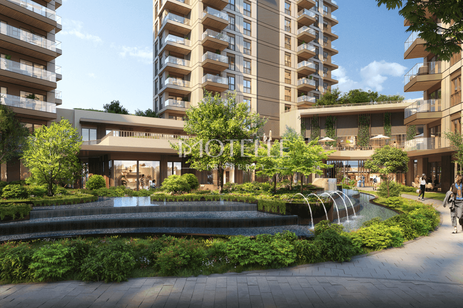 Luxury apartment building architecture in Şişli Istanbul