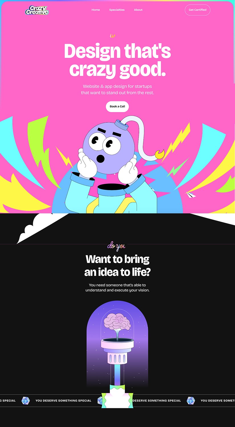Best portfolio site - crazycreative design