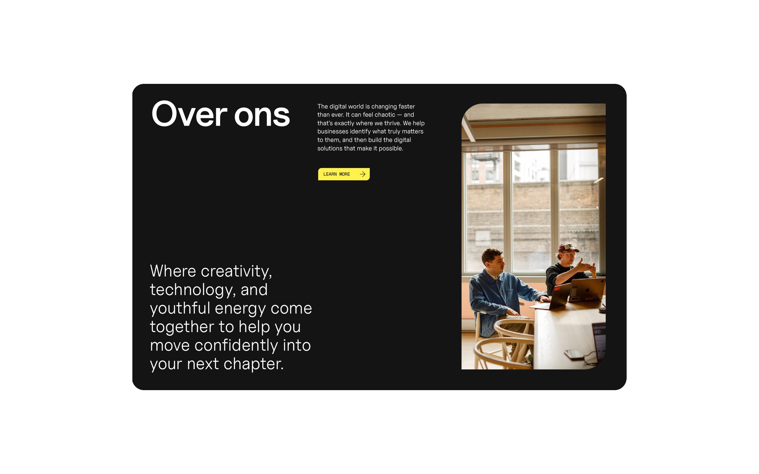 about us black website section