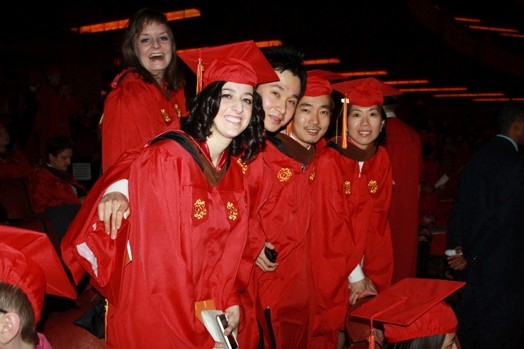 A photo of a group of freshly grads students from SVA School of Visual Arts.
