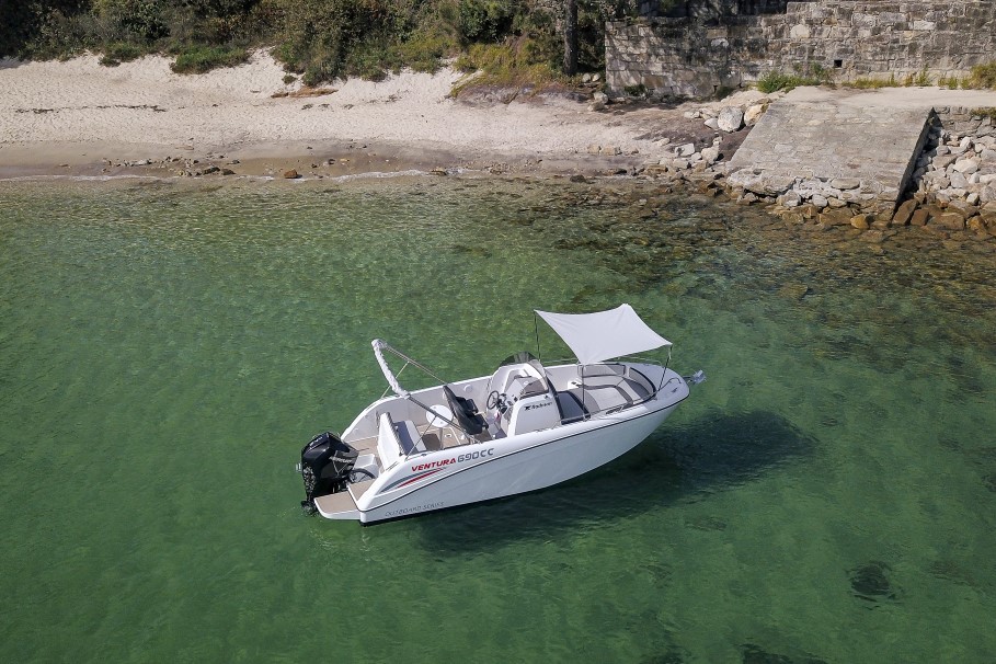 The Rodman 690 Ventura CC at anchor