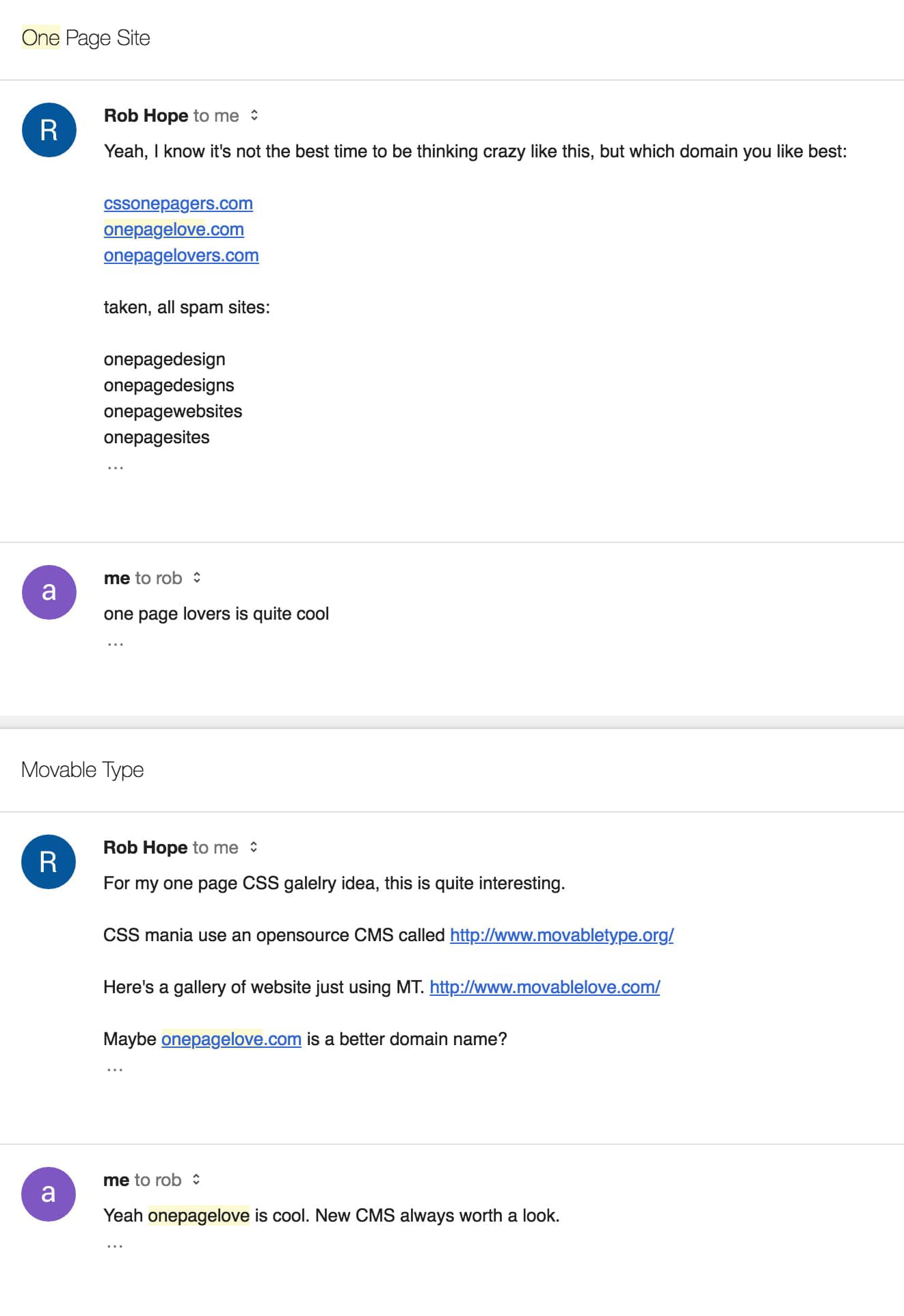 email screenshot