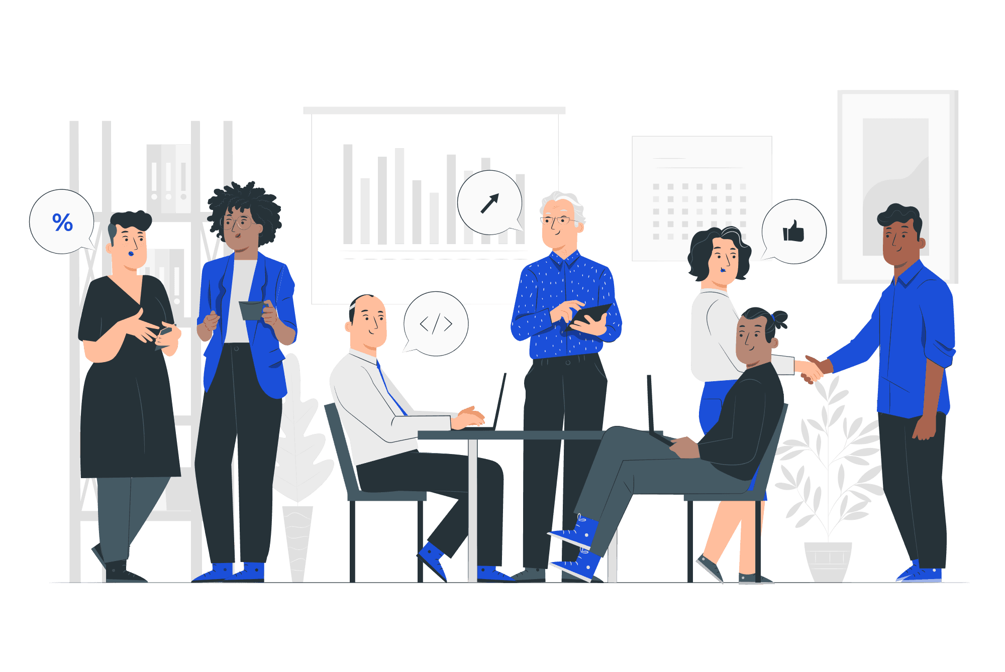 Example of hero illustrations used at BrandBook