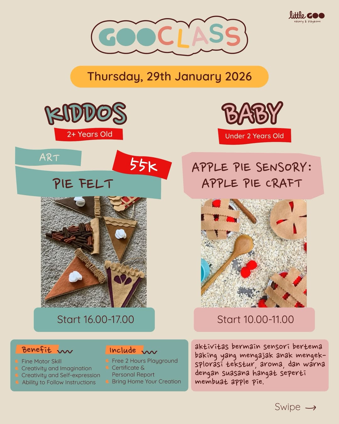 class weekly schedule litllegoo yogyakarta