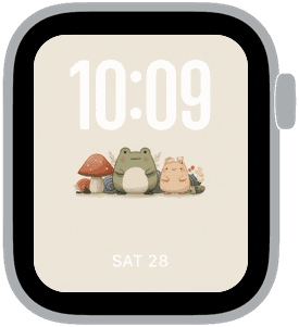 verdant friends Apple Watch face preview 2 featuring summer and spring.