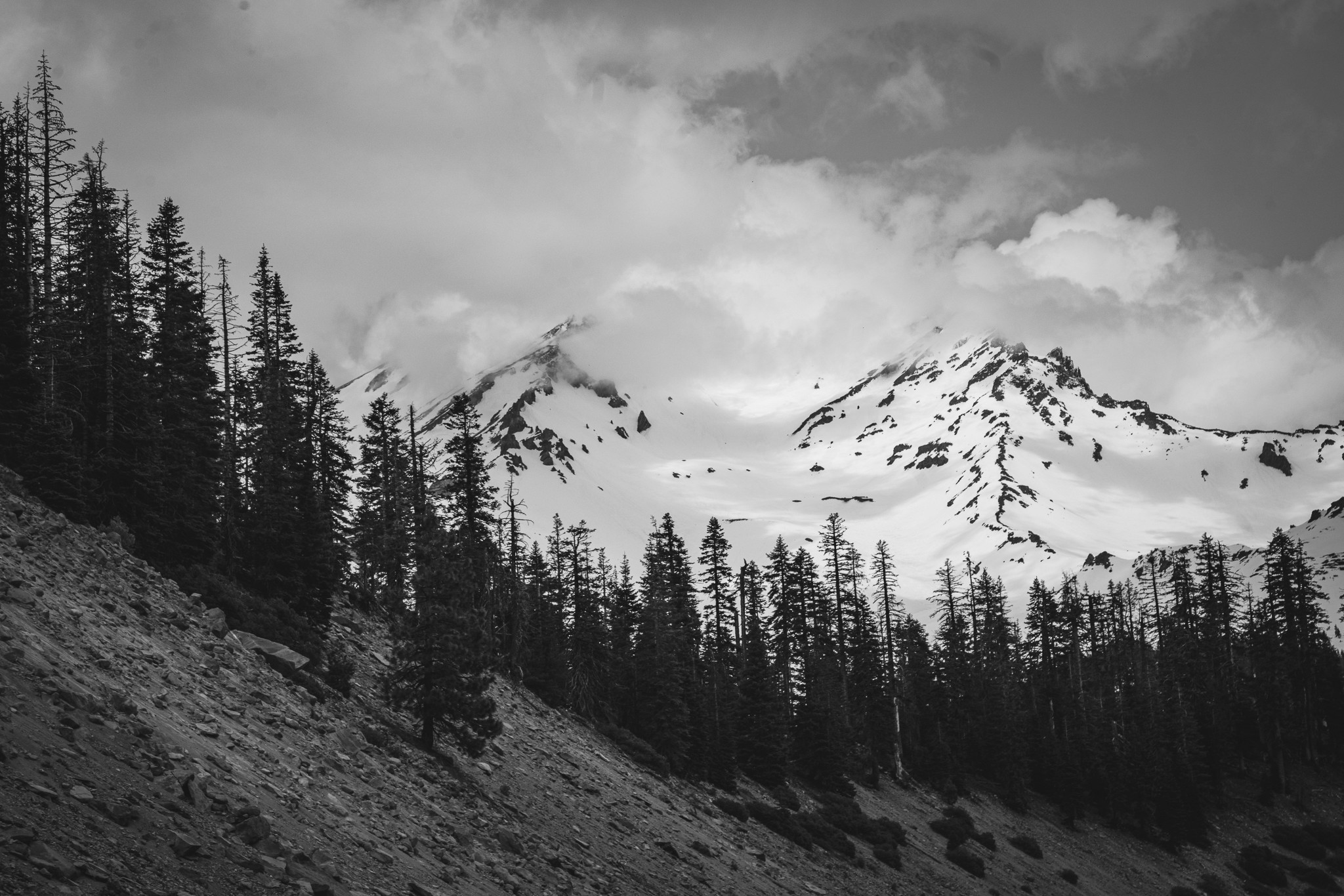 Canyon rock formation with light flowing in from the top