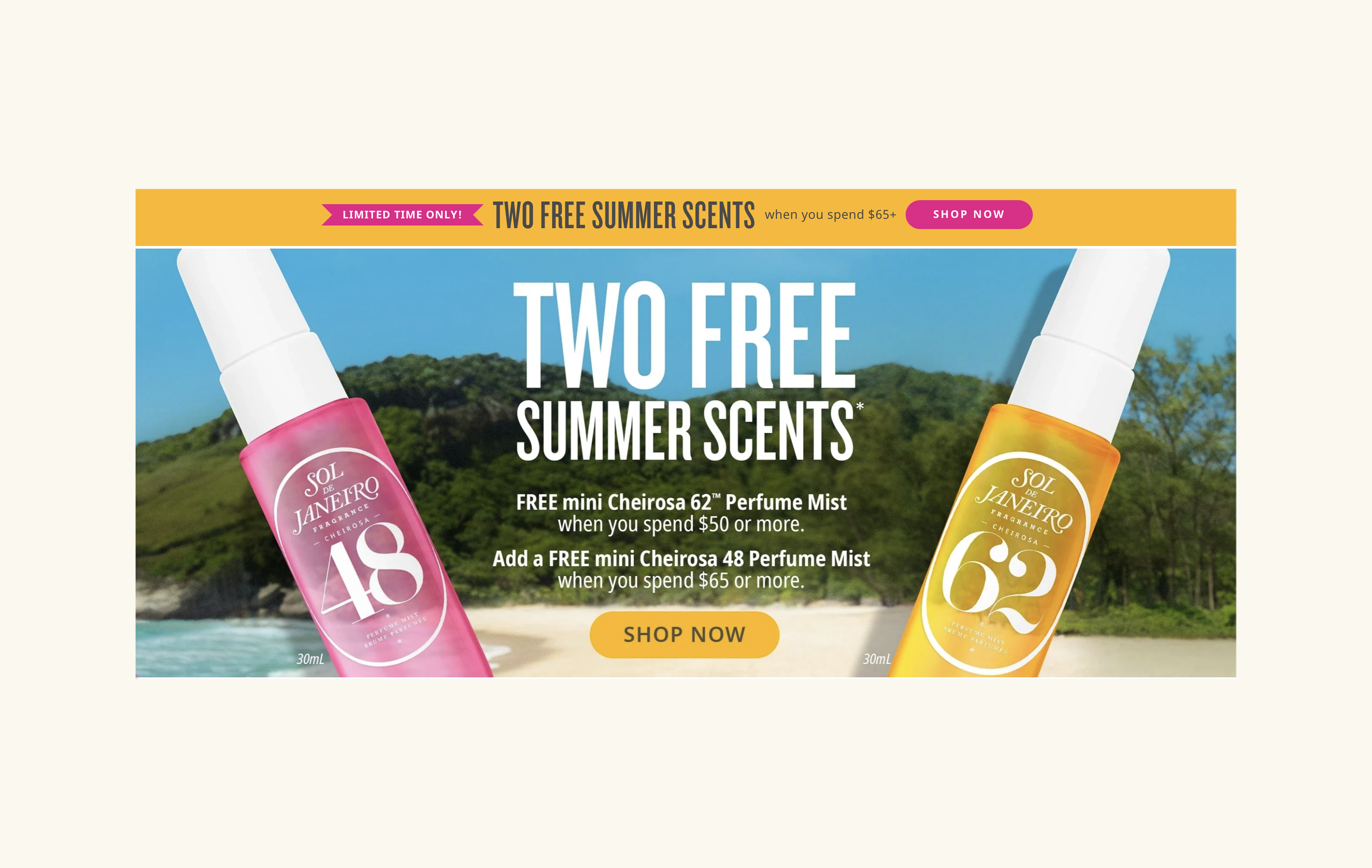 Sol de Janeiro summer hero promoting new seasonal bundle