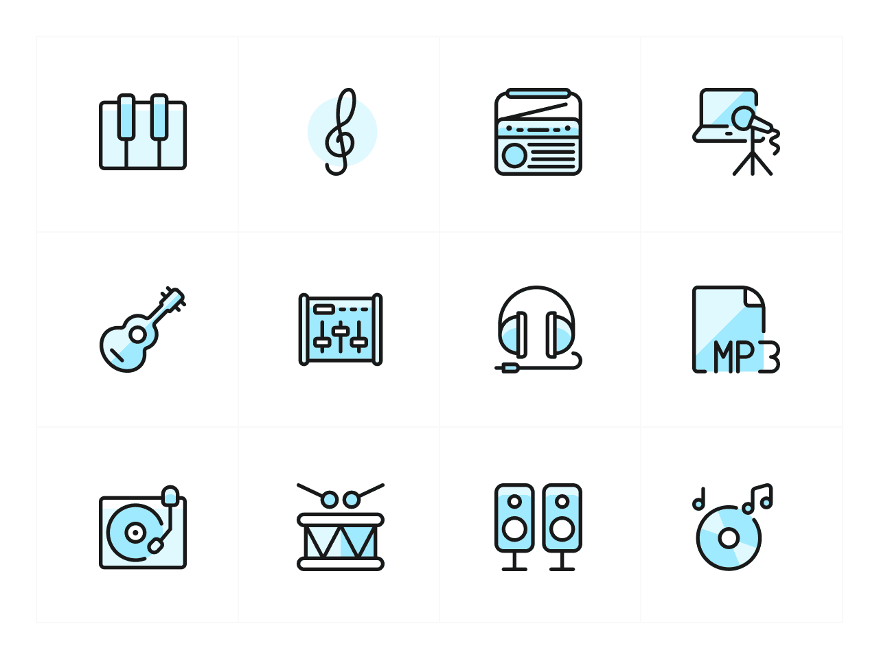 Ultimate Duotone Music Icon Set