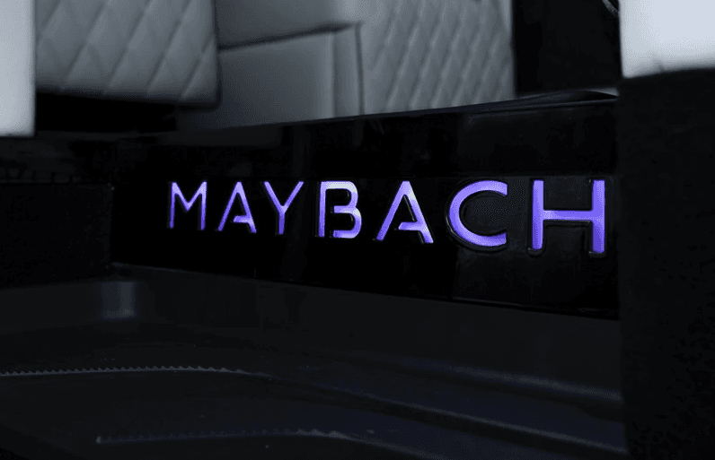 Rear view of black car