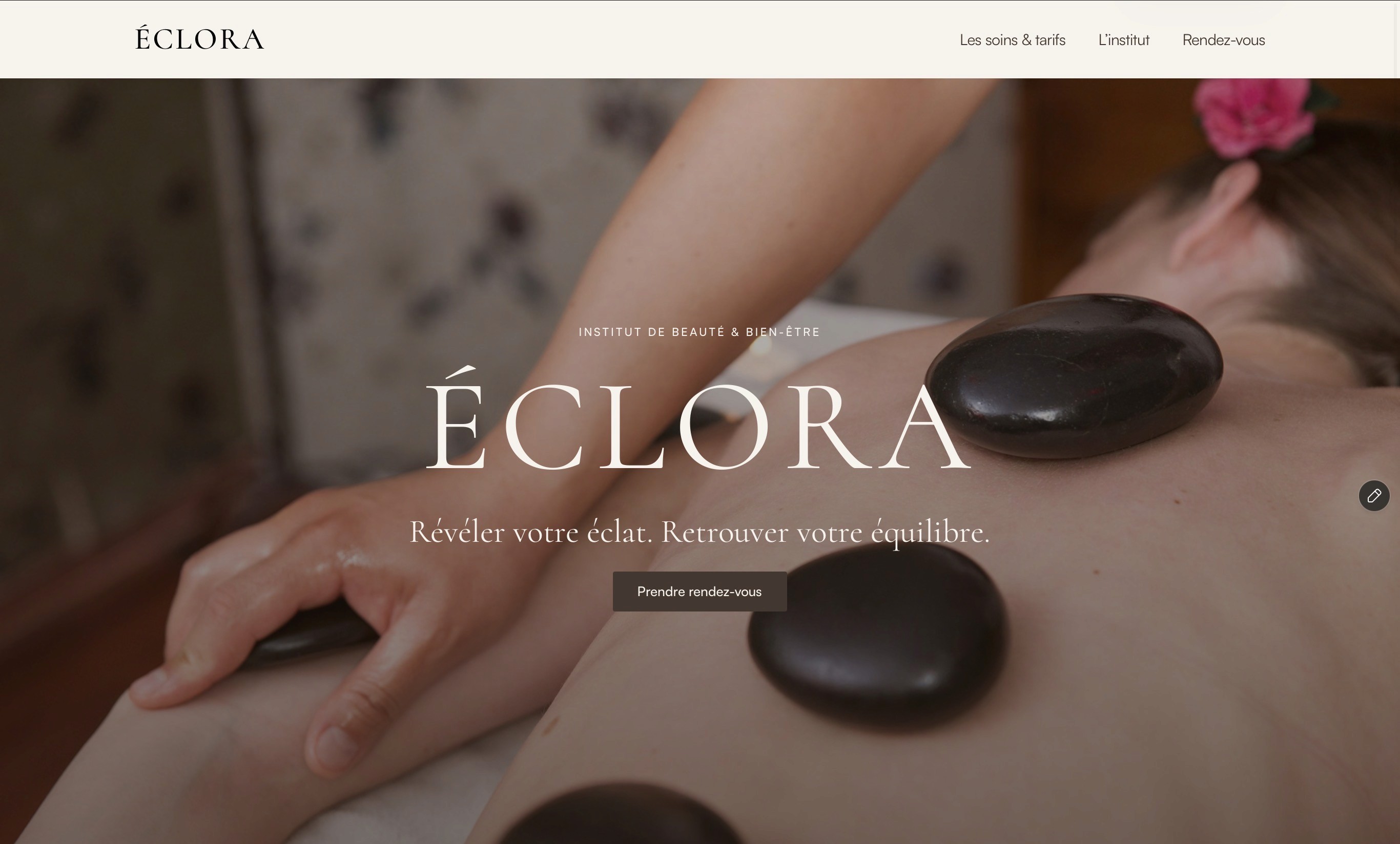 Capture du site de démonstration ÉCLORA