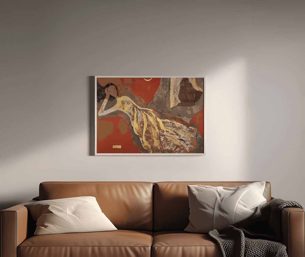 premium art poster and canvas prints, with originals available, from QART , of the artwork " Crescent Moon "