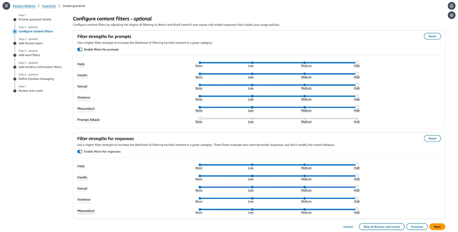 Configure Content Filters