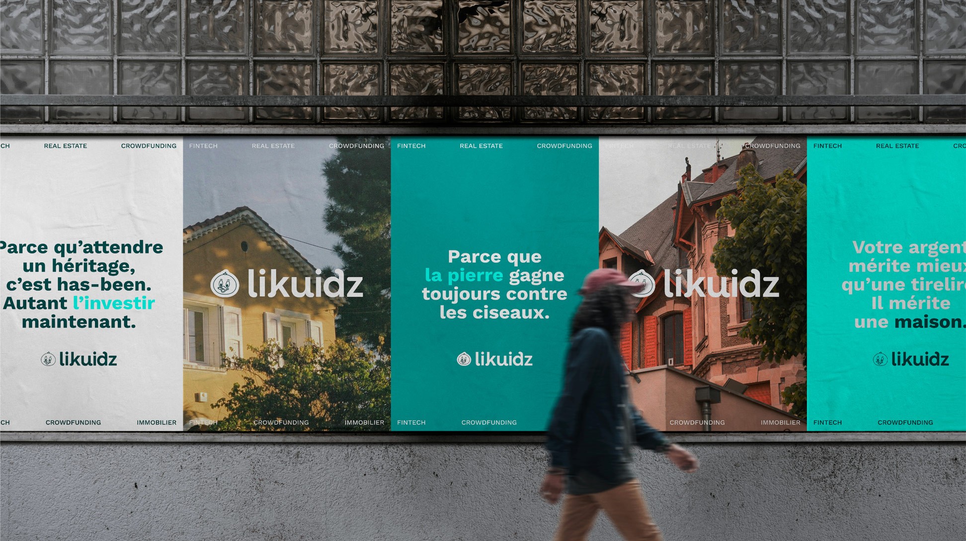 Affiches publicitaires urbaines de Likuidz.