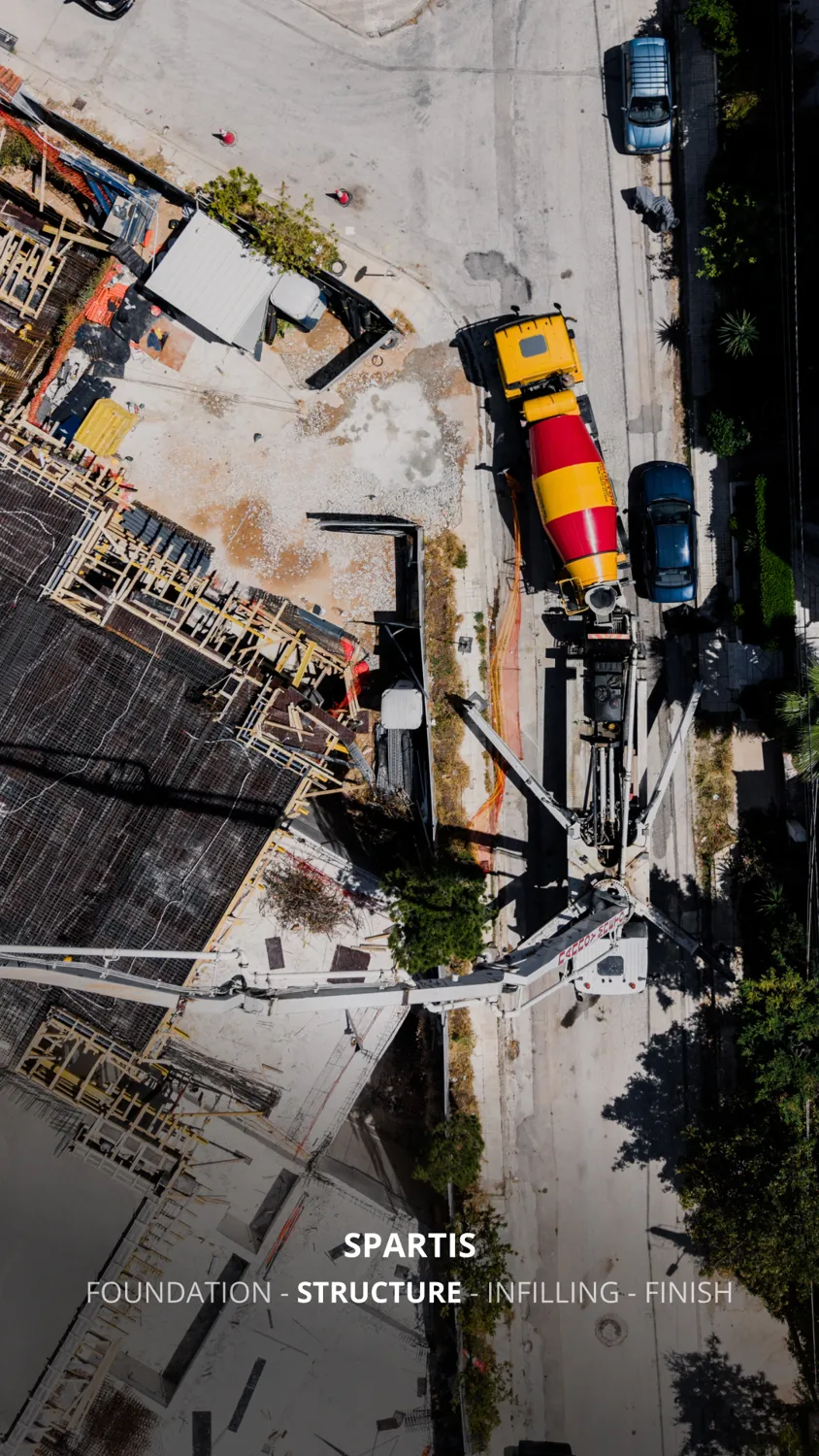 Drone over the Spartis site. Photographed by TERAMOK.