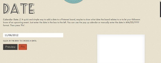 pin a date